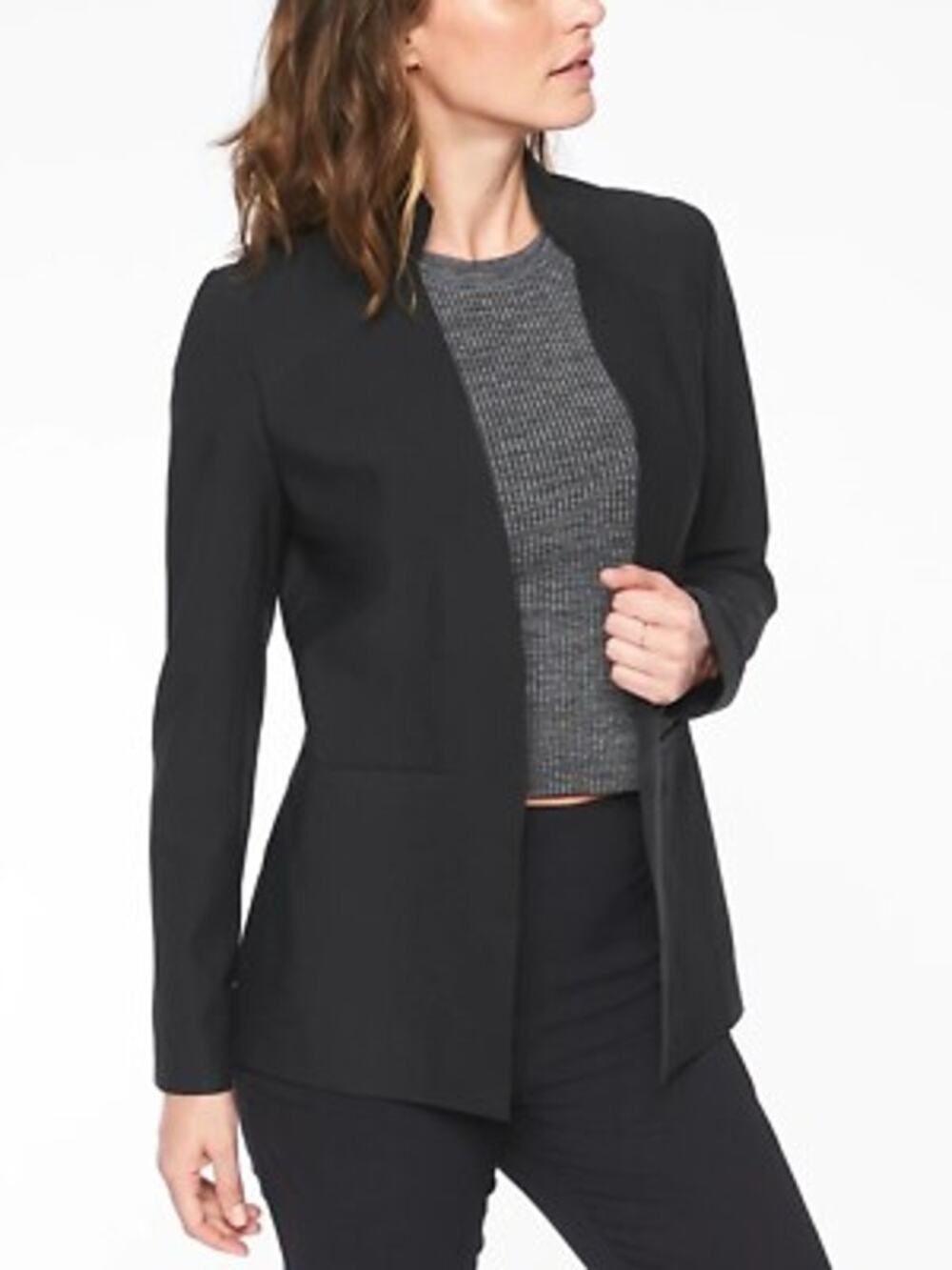 Athleta Cosmic Blazer Jacket Career Office Travel Athleisure Black Size 4